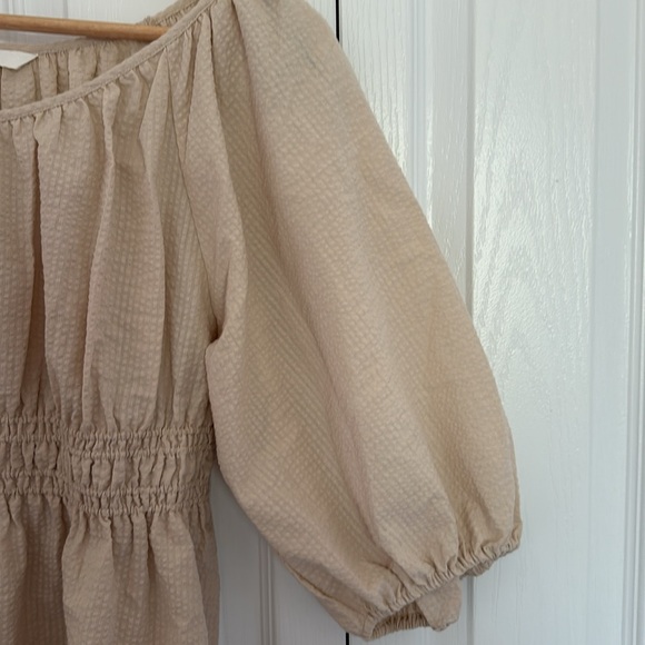 H&M - Beige Puff Sleeve Babydoll Dress - Picture 4 of 4